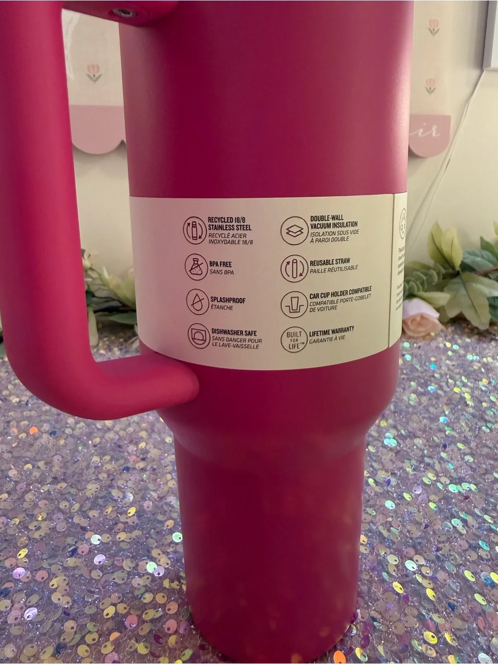 NWT Stanley 40 oz Quencher Tumbler in ‘Fuchsia’